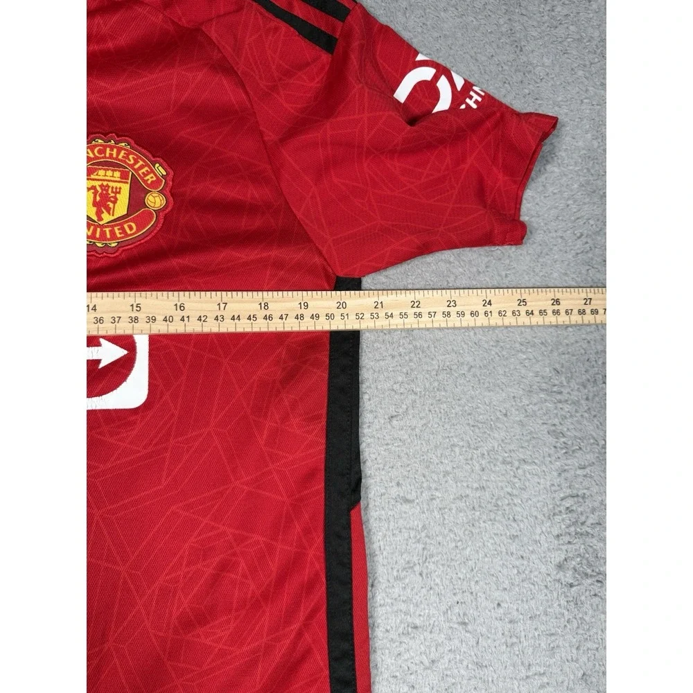 Manchester United Home Soccer Futbol Jersey 2023/2024 Adidas‎ Mens Large Red